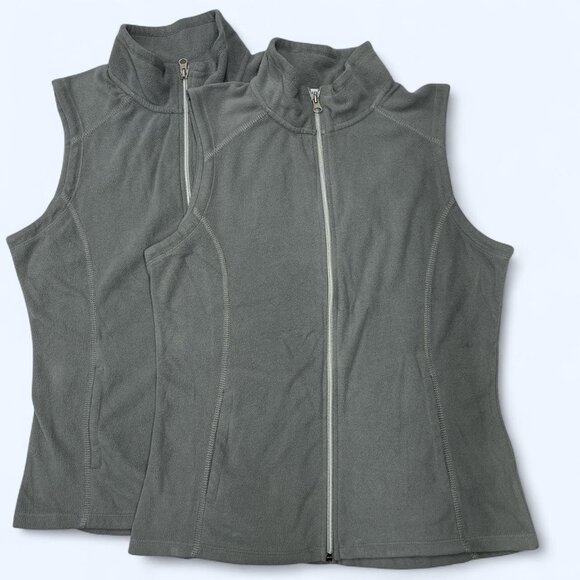 Port Authority Jackets & Blazers - Port Authority Fleece Vests – Bundle of 2 – Grey – Size M – Layering Set